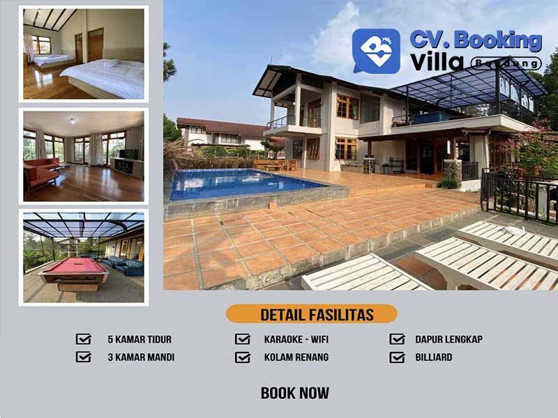 Villa untuk Gathering di Lembang, Lengkap dengan Alat BBQ